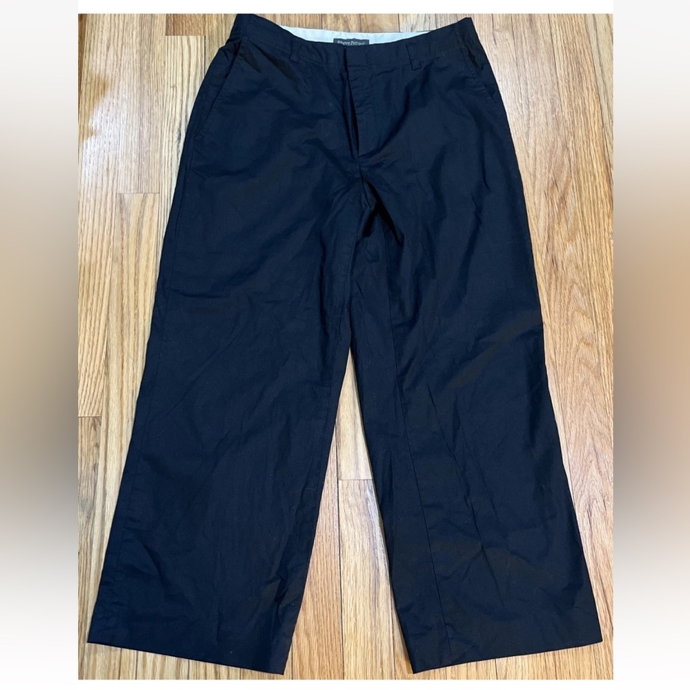 Vintage Banana Republic stretch Y2K 2000 Black Straight Leg Pants 8